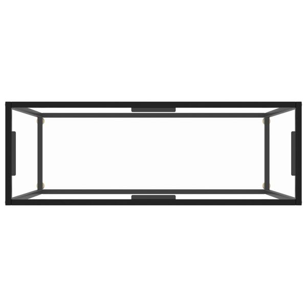 vidaXL Konsolentisch Transparent 100x35x75 cm Hartglas