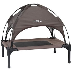 vidaXL Hundebett Braun 76 x 62 x 70,5 cm Stahl