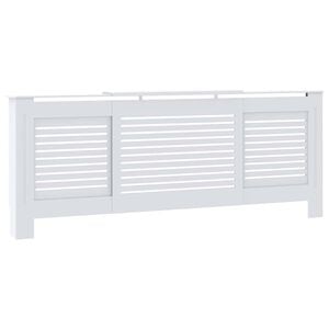 vidaXL MDF Heizk&ouml;rperverkleidung Wei&szlig; 205 cm