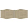 vidaXL Nachttische 2 Stk. Sonoma-Eiche 40x30x30 cm Holzwerkstoff
