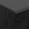 vidaXL Flurbank mit Kissen mit Regal Schwarze Eiche 63 x 38 x 45 cm
