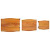 vidaXL Nestende Beistelltische 3 pcs Natur Massives Mahagoni Holz