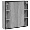 vidaXL Bad-Spiegelschrank Grau Sonoma 60x16x60 cm Holzwerkstoff