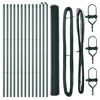 vidaXL Bodenmontierter Sechseckzaun 25 x 1,5 m PVC-beschichteter Stahl