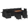 vidaXL Gartensofa-set 10 stk. Schwarz Poly-Rattan