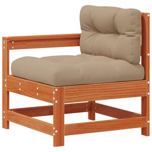 vidaXL Gartenecksofa Massives Kiefernholz Wachsbraun
