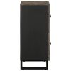 vidaXL Sideboard Schwarz 60x33x75 cm Massivholz Mango