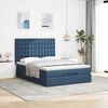 vidaXL Ottoman-Bett mit Matratze Blau 140x200 cm Stoff