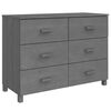 vidaXL Sideboard HAMAR Dunkelgrau 113x40x80 cm Massivholz Kiefer