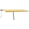 vidaXL Standmarkise Manuell Einziehbar 600x350 cm Gelb/Wei&szlig;