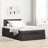 vidaXL Ottoman-Bett mit Matratze Dunkelbraun 120x190 cm Stoff