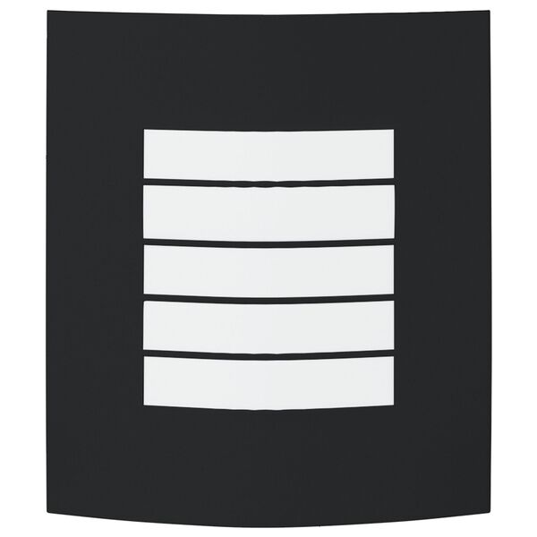 vidaXL Außenwandlampen 2 pcs Schwarz 23.5 x 10.5 x 26 cm Edelstahl