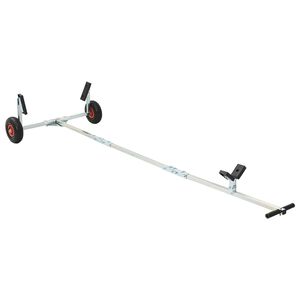 vidaXL Verstellbarer Bootstrailer mit Luftreifen 200 kg Load Silber