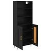 vidaXL Highboard Schwarz Eichen-Optik 69,5 x 34 x 180 cm Holzwerkstoff