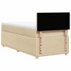 vidaXL Boxspringbett mit Matratze Creme 90x190 cm Stoff