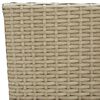 vidaXL 7-tlg. Garten-Essgruppe mit Kissen Poly Rattan Beige
