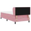 vidaXL Boxspringbett mit Matratze mit Kopfteil Rosa 100 x 200 cm Samt