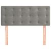 vidaXL Kopfteil Hellgrau 80x5x78/88 cm Samt