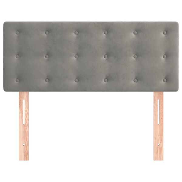 vidaXL Kopfteil Hellgrau 80x5x78/88 cm Samt