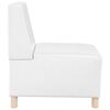 vidaXL Modulares Armfreies Sofa 2 pcs Wei&szlig; 55 x 74 x 82 cm Kunstleder