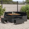 vidaXL Gartensofa-set mit Kissen 8 pcs Schwarz Poly-Rattan