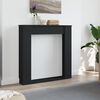 vidaXL Kaminumrandung Schwarz 100x20x100 cm Holzwerkstoff
