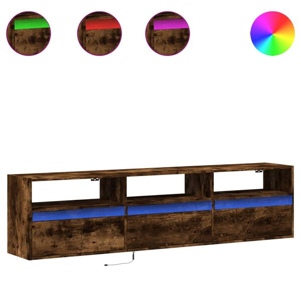 vidaXL TV-Wandschrank mit LED R&auml;uchereiche 180x31x45 cm