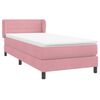 vidaXL Boxspringbett mit Matratze Rosa 80x220 cm Samt