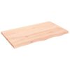 vidaXL Tischplatte 100x60x(2-4) cm Massivholz Eiche Unbehandelt