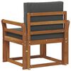 vidaXL Outdoor-Sofa Massives Akazienholz und Polyester Natur