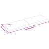 vidaXL Tischplatte 160x50x(2-6) cm Massivholz Unbehandelt Baumkante