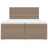 vidaXL Boxspringbett Matratze Cappuccino-Braun 200x200cm Kunstleder