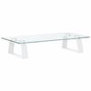 vidaXL Monitorst&auml;nder Wei&szlig; 40x20x8 cm Hartglas und Metall