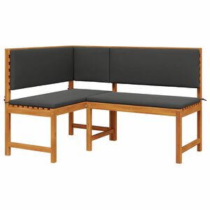 vidaXL Gartenstuhl mit Kissen Braun 140 x 100 x 91cm Massivholz Akazie