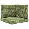 vidaXL Sofakissen f&uuml;r drau&szlig;en Polyester Blattdesign 60 x 60 cm