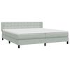 vidaXL Boxspringbett mit Matratze Hellgrau 180x220 cm Samt