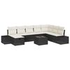 vidaXL Gartensofa-set 9 stk. Schwarz Poly-Rattan