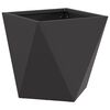 vidaXL Pflanzkübel 2 pcs Schwarz 30 x 30 x 30 cm Stahl
