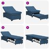 vidaXL Pull-Out Schlafsofa Blau 194 x 50 x 82 cm Sperrholz