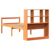 vidaXL Massivholzbett mit Regal ohne Matratze Wachsbraun 75x190 cm