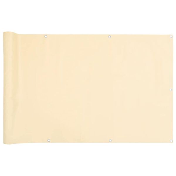 vidaXL Balkon-Sichtschutz Creme 500x90 cm PVC