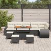 vidaXL Gartensofa-set 10 pcs Schwarz Poly-Rattan