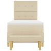 vidaXL Boxspringbett mit Matratze Creme 100 x 200 cm Stoff