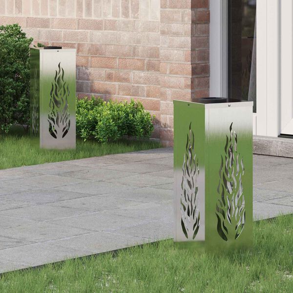 vidaXL Solar LED Weg Licht 2 pcs Edelstahl Edelstahl