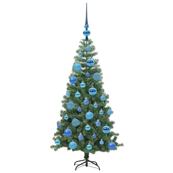 vidaXL Weihnachtsbaum mit 150 LEDs mit St&auml;nder Gr&uuml;n 120 cm PVC