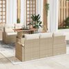 vidaXL Garten-Sofa-Set mit Kissen 6 pcs Beige und Creme