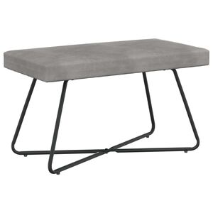 vidaXL Bank Uni Hellgrau 80 x 40 x 45 cm Samt