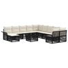 vidaXL Gartensofa-set 12 stk. Schwarz und Cremewei&szlig; Poly-Rattan