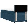 vidaXL Boxspringbett mit Matratze Blau 90x190 cm Samt