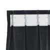 vidaXL Verdunkelungsvorh&auml;nge 2 pcs Schwarz 140 x 260 cm Samt